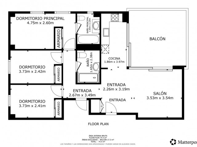 3 Schlafzimmer Apartment in Los Pacos