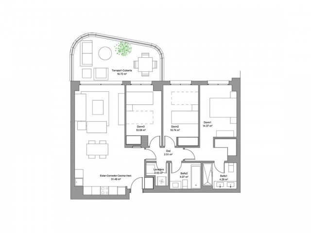 2 Bedrooms Apartment in Torremolinos