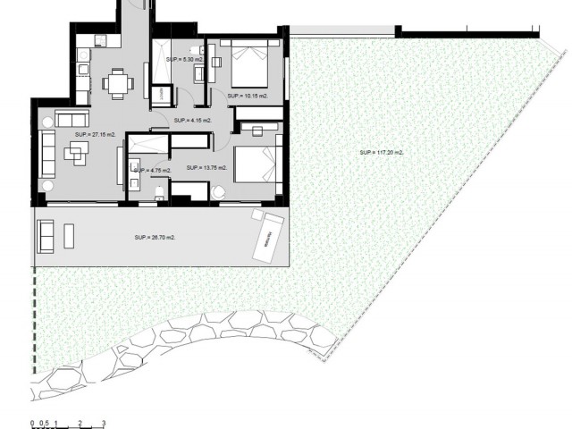 2 Schlafzimmer Apartment in El Chaparral